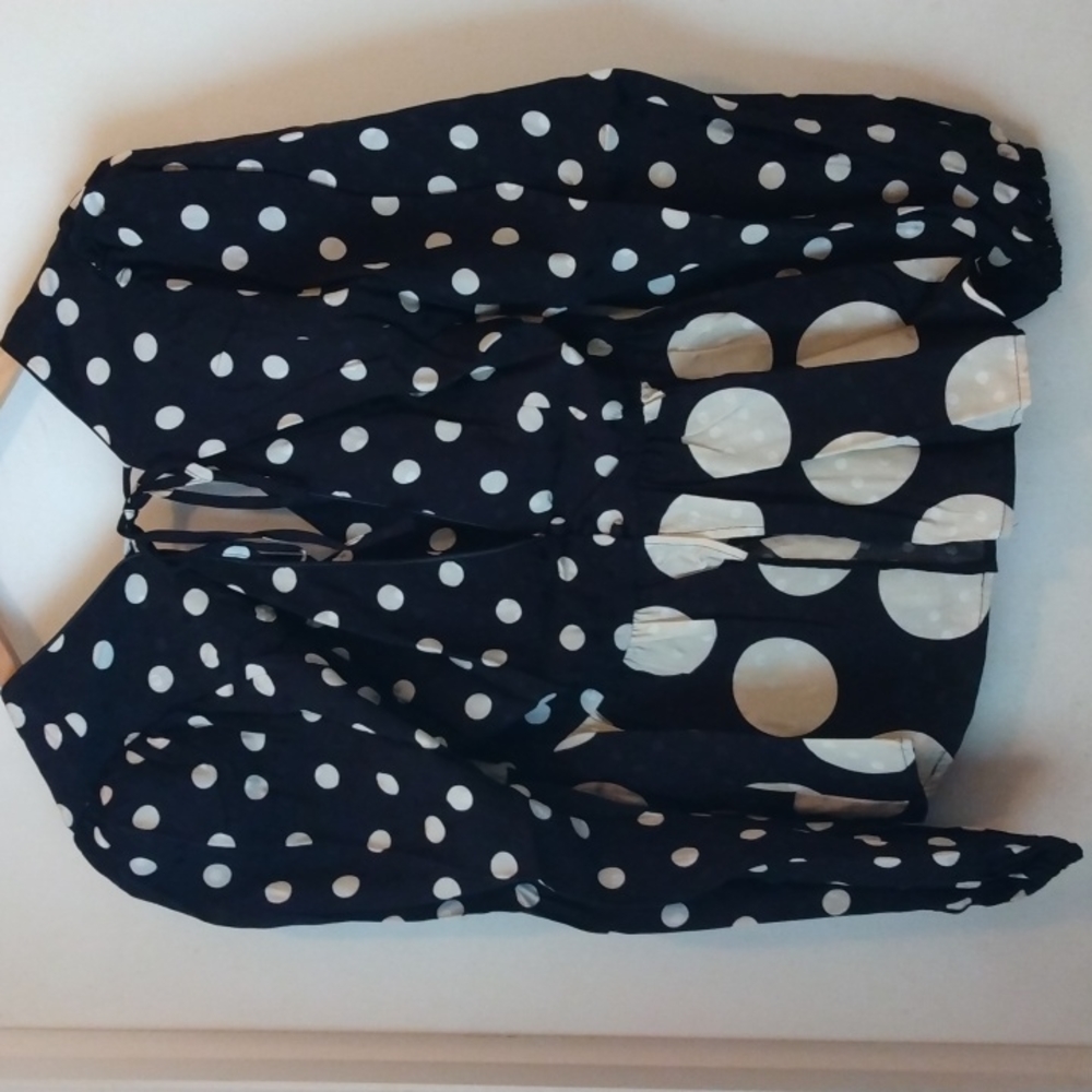 Topshop Jacquard Peplum Blouse Size 4 - Picture 16 of 17